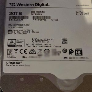 WD Ultrastar 20TB 3,5" WD200EDGZ