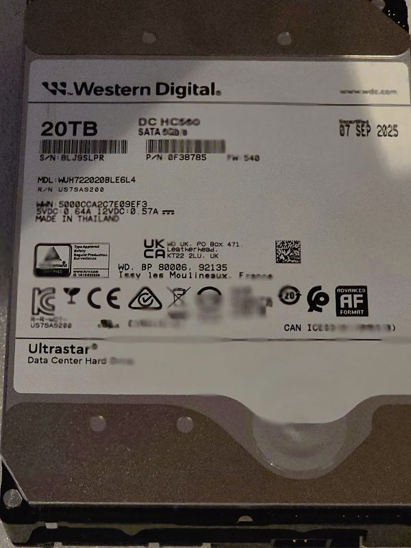 WD Ultrastar 20TB 3,5" WD200EDGZ